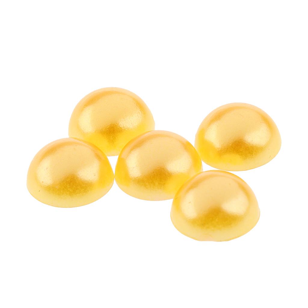 500pcs Half Round Flatback Pearl Embellishment for Nair Art DIY Phone Case 8mm
