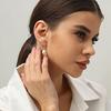 Baroque Copper Plated Real Gold Pearl Earrings Women'S Earrings Temperament Retro Earrings Asymmetrical Design Sense