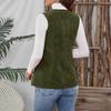 Women's Fashionable Fitted Corduroy Vest Jacket