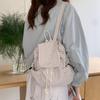 Zaini Coreani con Coulisse Borse a Spalla in Tela Pieghettate Elegante Borsa da Scuola per Studenti Viaggio
