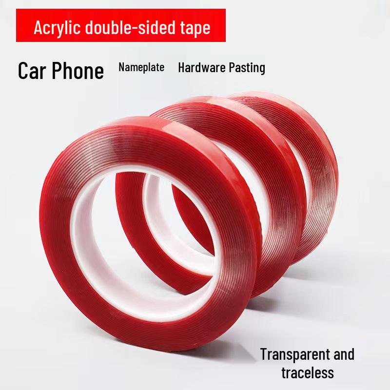 

Y Auto s High-Temp Resistant Waterproof Acrylic Tape - 0.8m Transparent Seamless Double-Sided 3mm x 3m