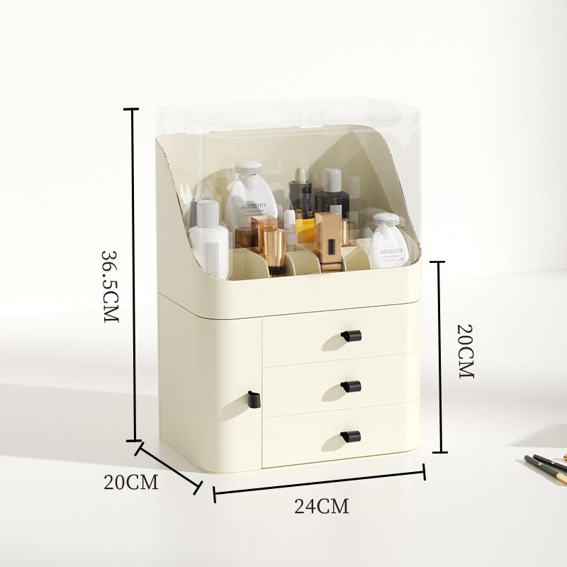 Desktop Drawer-type Cosmetics Storage Box Lipstick Mask Skin Care Product Heart Dressing Table Storage Rack Large Capacity
