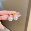 Zircon pearl simple earrings simple versatile retro Internet celebrity earrings fashion design earrings