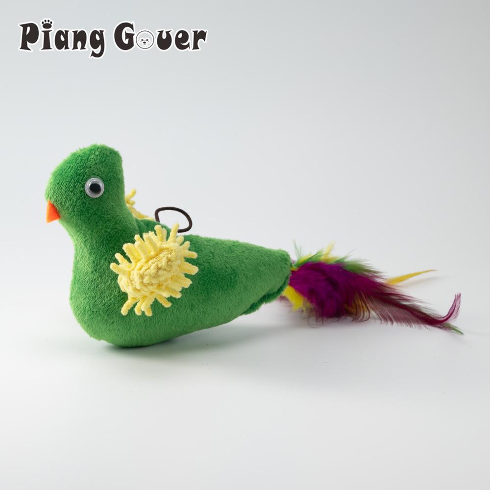 Plush Simulation Bird Cat Toy Replaces Head Cat Teasing Stick Teasing Interactive Pet Toy