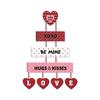 Valentine's Day Hanging Decor, Happy Valentine's Love Mine Word Door Hanger Sign Wall Plaque Ornaments For Anniversary Wedding Party Window Door Por