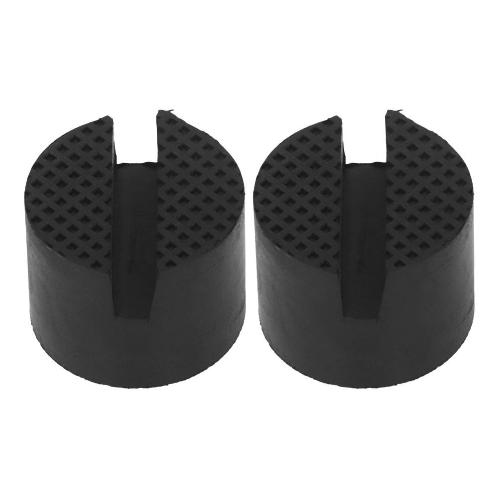 2pcs Slotted Design Jack Pad Adapter Rubber Material Vehicle Lift Adapter For Car SUV