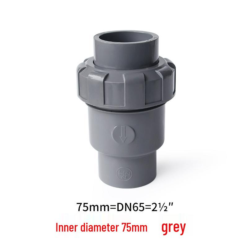White PVC Ball Check Valve for Water Pipes, Fish Tank Fitting, Sizes: 1 Inch, 25, 32, 40, 50 Mm