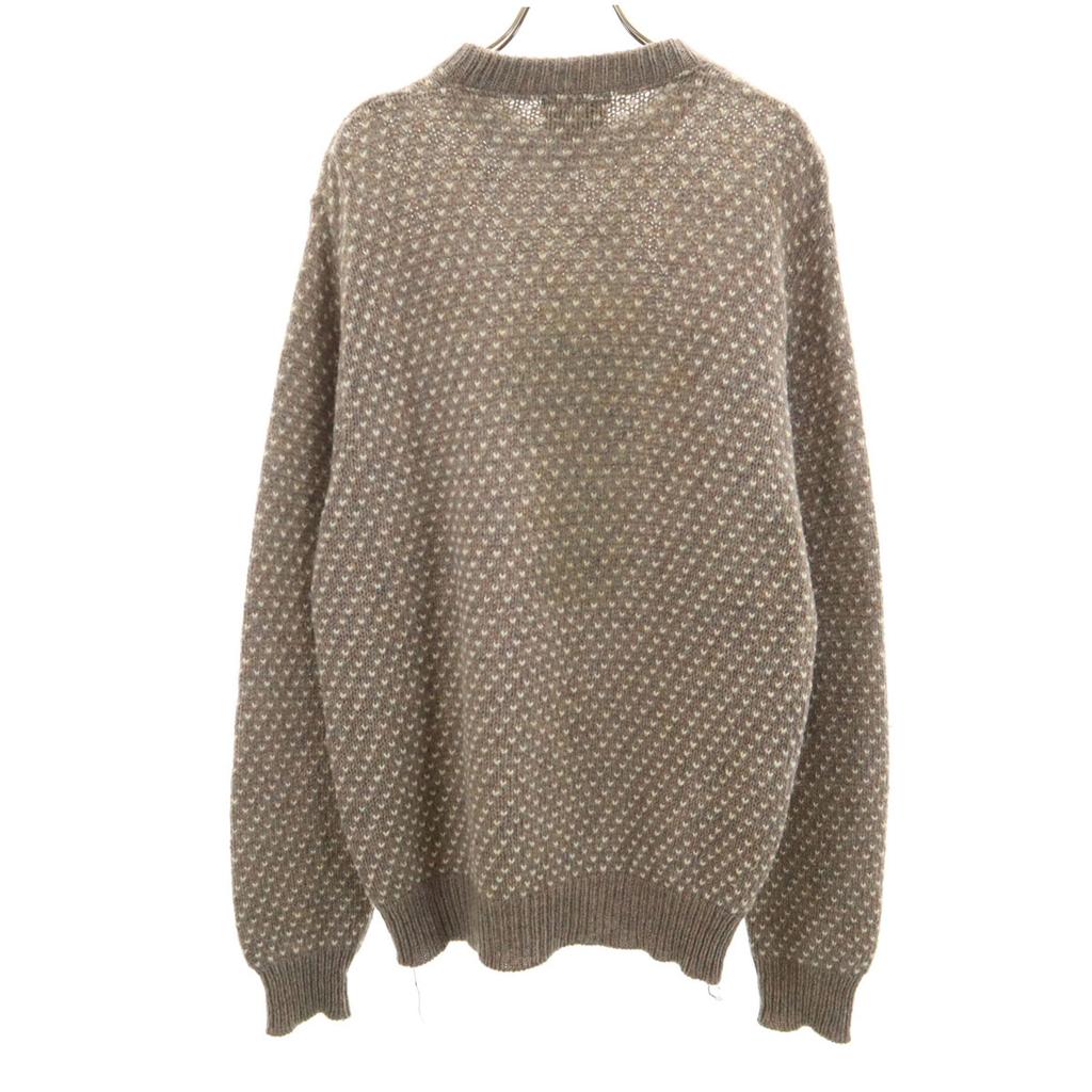 80s Vintage Made in USA Long sleeve Mock Neck Birdseye knit L gray Men's Used