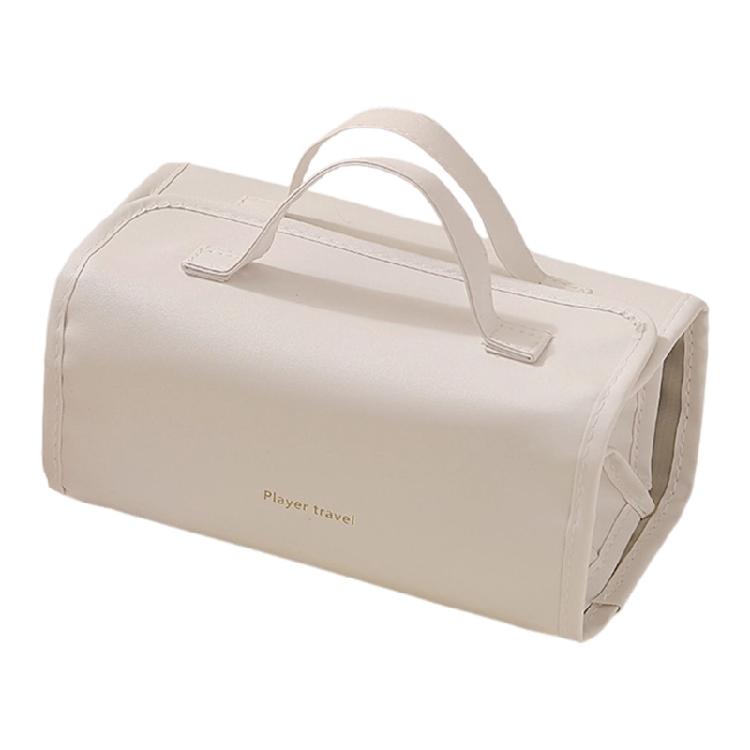 

Stylish Waterproof Makeup Pouch With Adjustable Interior Space For Organizing Skincare And Accessories белый