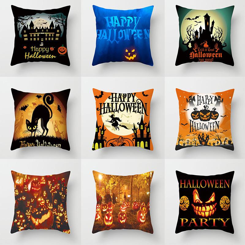 New Halloween Pumpkin Home Decoration Pillow Cover Sofa Cushion Pillow Cover