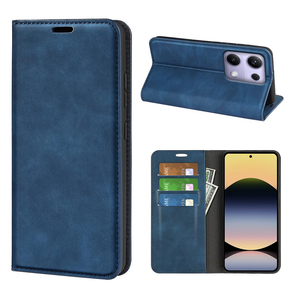 For Xiaomi Redmi Note 14S 4G Case Skin Touch Leather Wallet Phone Cover