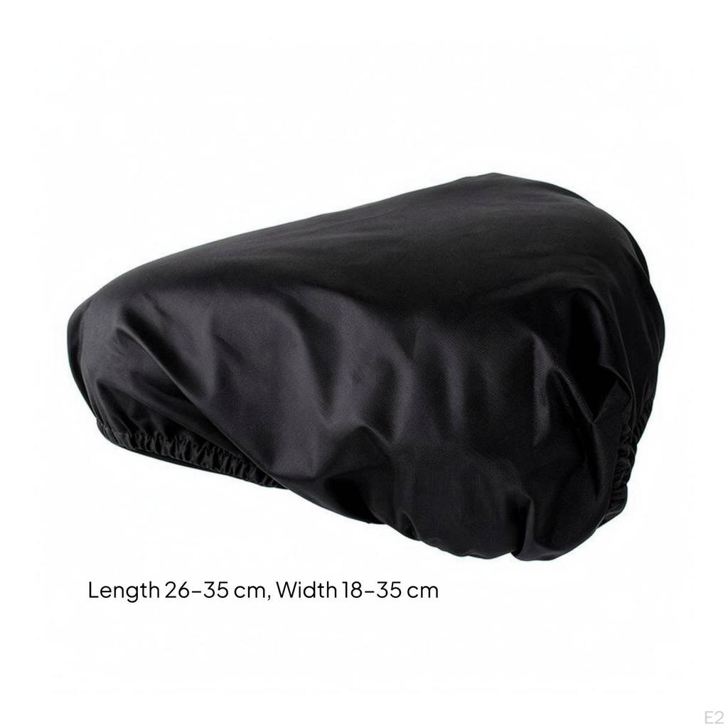 Cycle Saddle Rain Cover Rainproof PVC Seat Black S