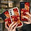 Phone Case: 2D Flat Samsung Galaxy A34 A35 M05 M06 S20 S22 S21 FE Plus 5G Layered Protective Case, Red Heart Orange Cat, Christmas and Halloween Gift