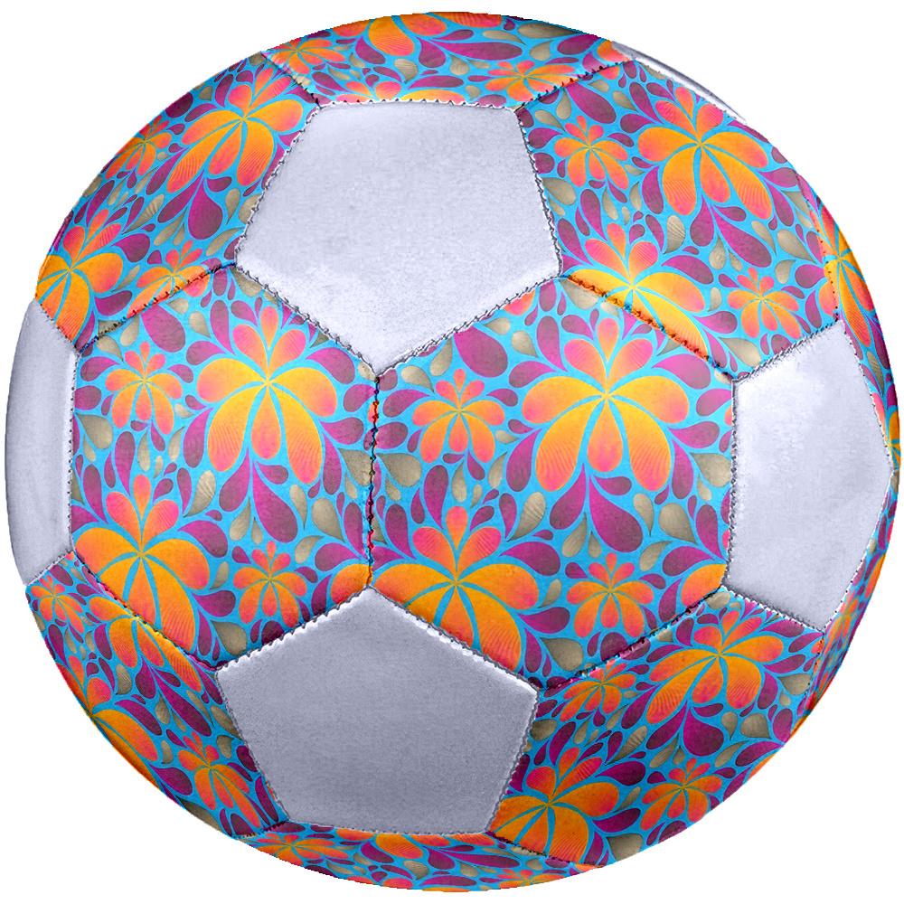 1PC Floral Abstract Soccer Ball Size 5 Football Machine Sewn Indoor/Outdoor Universal Football Gift W37