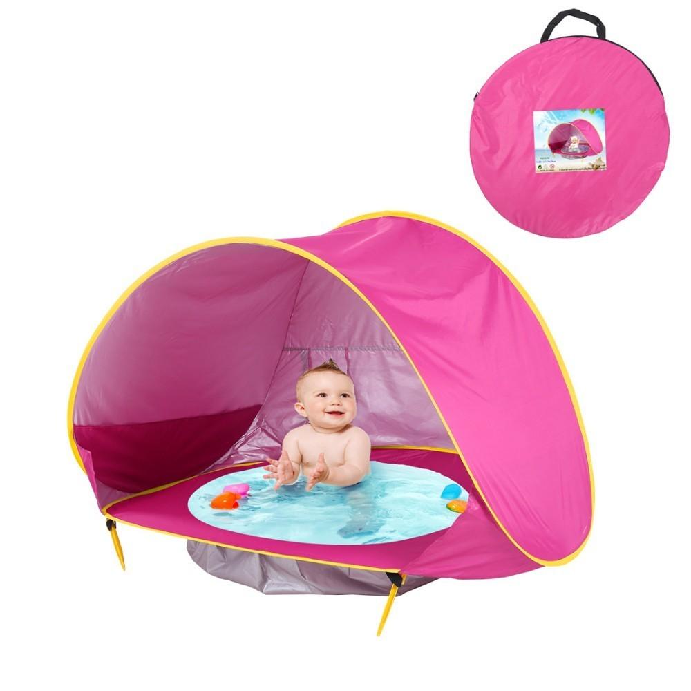 UPF 50+ Baby Strandzelt Wasserdichter Sonnenschutz UV-schützendes Sonnensegel mit Pool Kinder Outdoor Camping Sonnenschirm Strand Sonnensegel