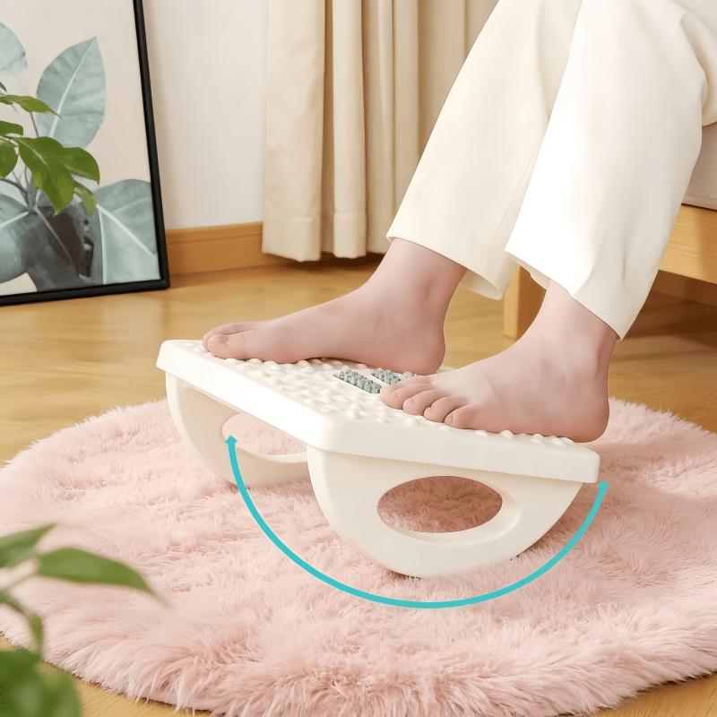 Massaging Foot Stool with Acupressure Node,Heavy-Duty Plastic Multifunctional Step Stool for Home Office,Space-Saving Under Desk