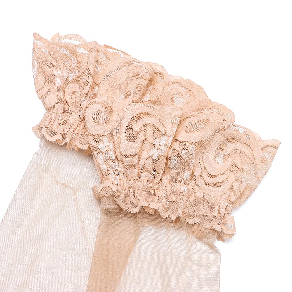 Sexy Black White Red Hosiery Rib Top Cuff Tights High Socks Transparent Silk Stocking