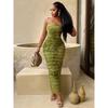 Explosive Autumn New Slim Backless Tie-dyed Tube Top, Dress, Women