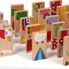 28 Stück Holz-Dominosteine Set Groß Tier-Themen Domino-Spiel mit bunten Holzplättchen, Pädagogisches DIY Bastelset, Ideal für Weihnachts-, Halloween-Geschenke