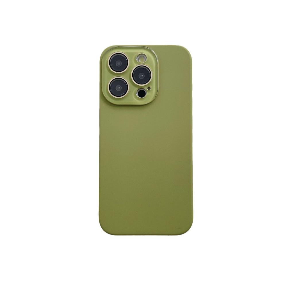 Liquid Silicone Case Suitable for 14 Apple IPhone 16 Promax Comes with Lens Film Full-inclusive Mobile Phone Case 13