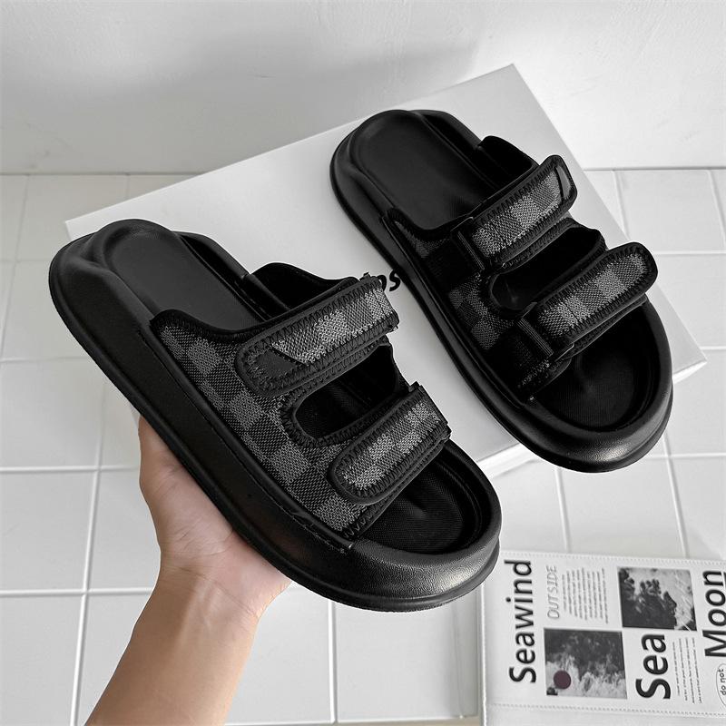 2025 new summer sandals men's lazy versatile fashion wear casual platform comfortable beach shoes