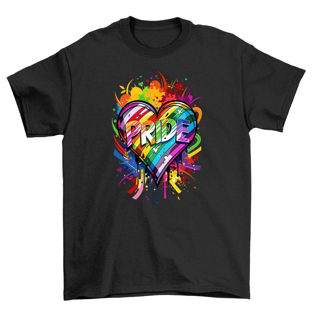 

Pride_15 Rainbow Heart T-shirt - Spread Love and Pride! Funny tee with vibrant c XL