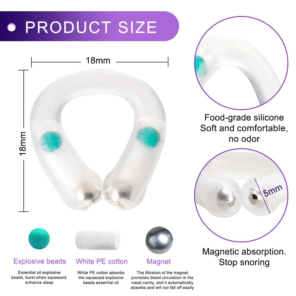 Magnetic Snore Stopper Anti Snoring Device Nasal Dilators Night Easy Breathe Anti Device Stop Snore Nose Clip Anti-Snoring Sleep
