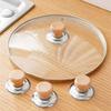 Heat Resistant Wooden Pot Lid Knobs Replacement Handles for 2L To 3L Pots Durable Grip for Home Cooking