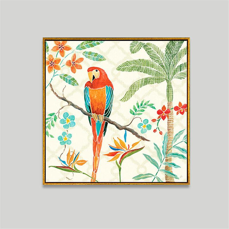 

Безрамный триптих, современный пейзаж, птицы на дереве, настенная живопись на холсте, украшение для дома, плакат с изображением Куадрос 20x20cm No Frame