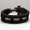 European & American Antique Bronze Thor's Hammer Men's Retro Woven Bracelet