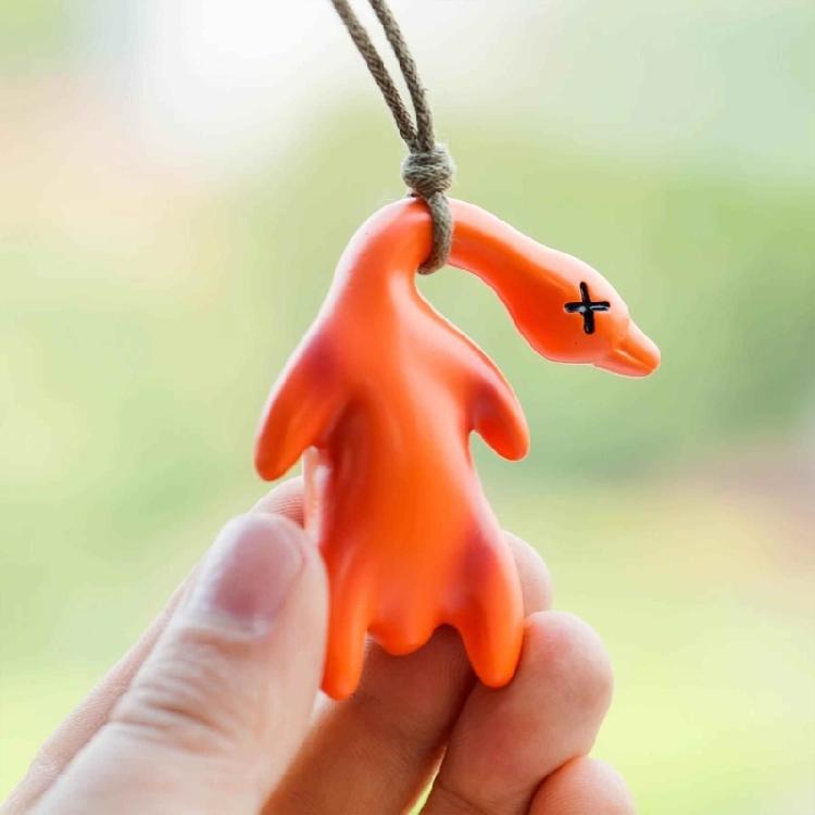 2PCS Roast Duck Pendant Duck Bag Adornment Keychain Accessories Plastic Texture Perfect for Adding a Touch to Any Space