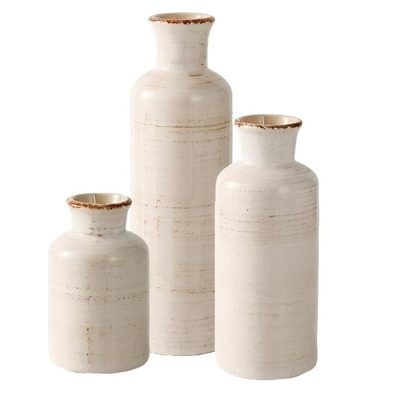 Farmhouses Rustics Ceramic Vases Home Decors Pottery Flower Vases Decorative Vases for Living Room Table Centerpieces 1
