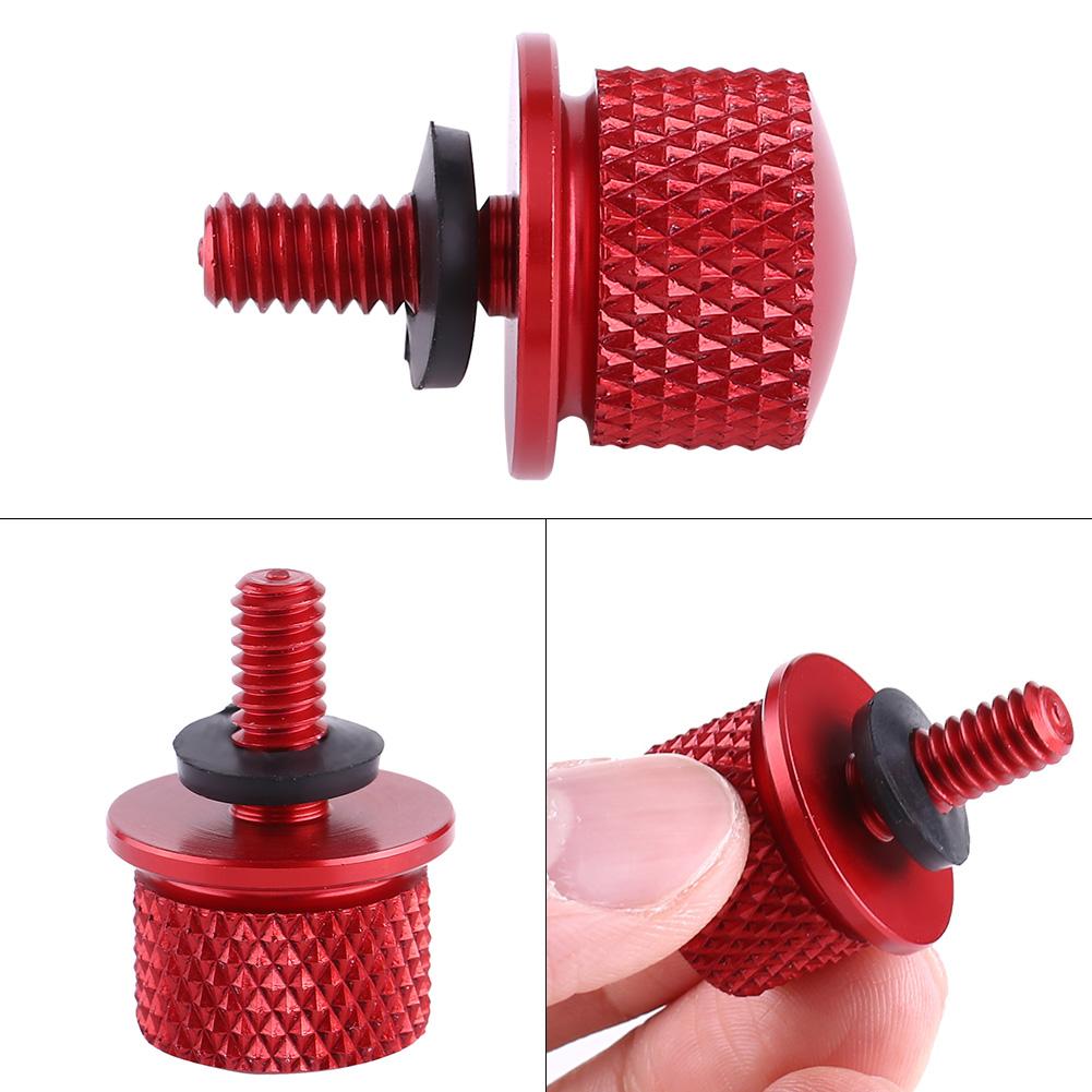 1Pc 1 4 (6mm) Thread Motorcycle Aluminum Rear Seat Bolt Screw Universal Red