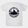 Men Black Print T-shirt Bigfoot Research Team No-Cut Transfer Paper Print Cotton Tshirt