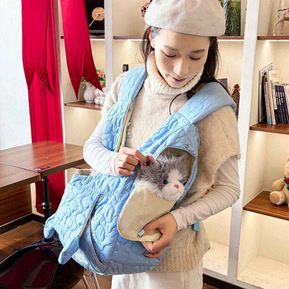 Mochila Impermeable para Perro Mascota Resistente al Desgaste Gran Capacidad Bolso de Pecho para Mascota Correa Cruzada Manos Libres Bolso para Llevar Gato Compras