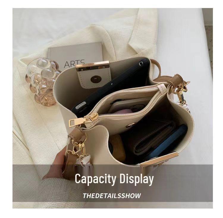 ZZZZ Sac bandoulière pour femme texturé grande capacité - Sac à épaule de niche mode été 2024