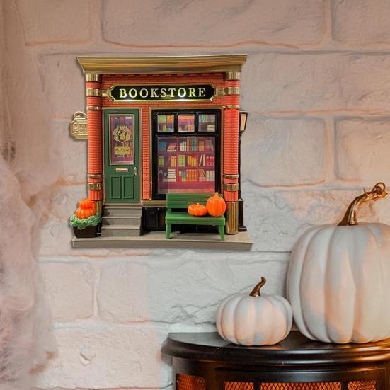 Bookstore Night Light Wall Projector Miniature Book Store LED Lamp