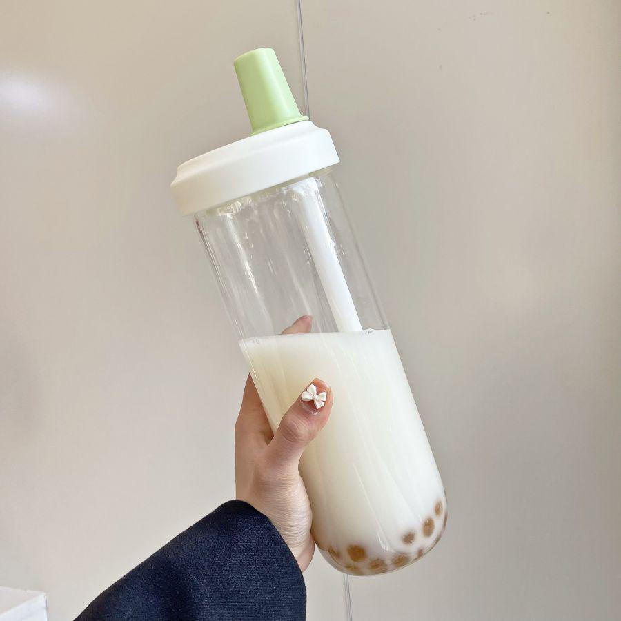 

Большая термостойкая чашка для молочного чая Pearl с толстой трубочкой 500ml-850ml