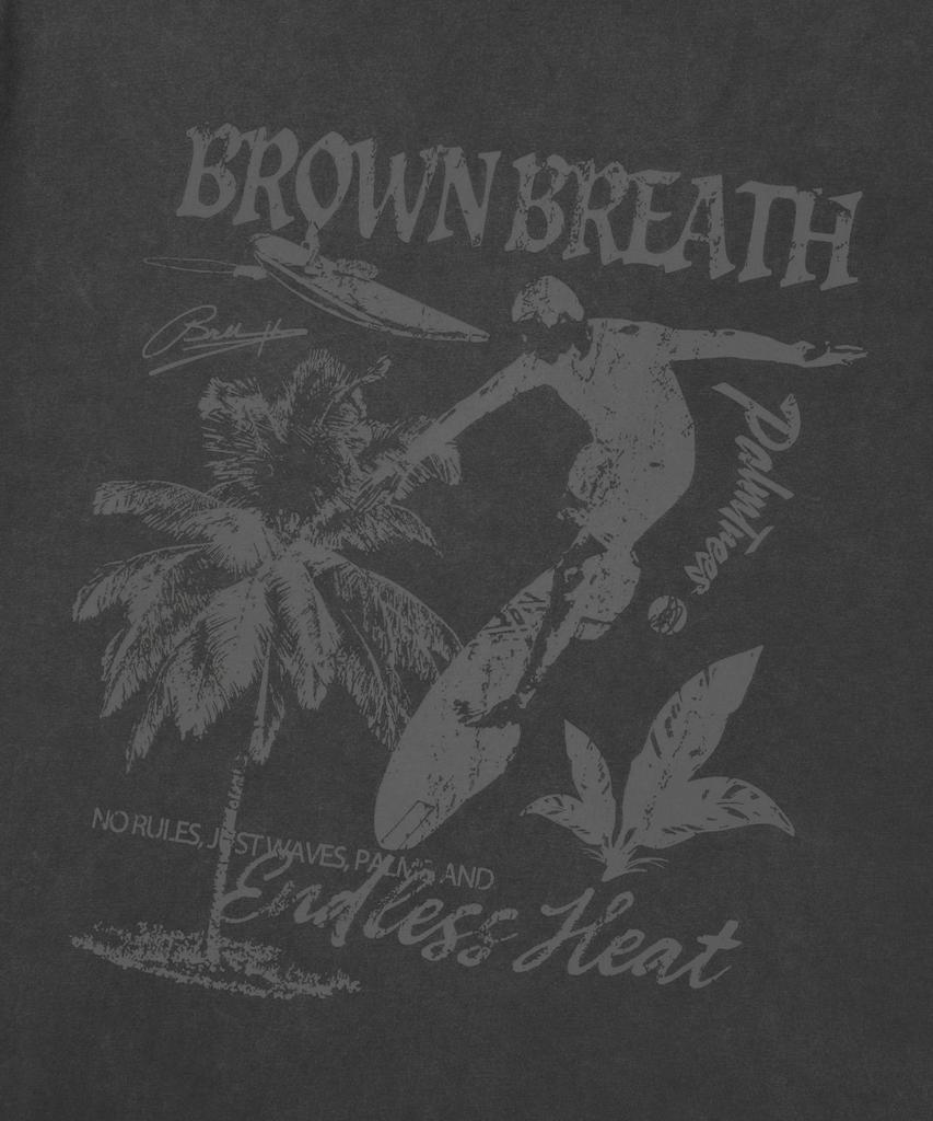BROWNBREATH Endless Wave Tee - Charcoal