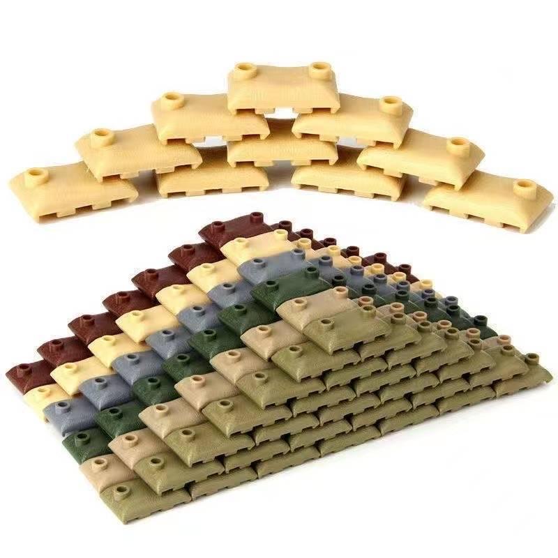 60pcs Sand Bag Bricks Building Blocks Set for Boys MOC Compatible Small Particles DIY Construction Toy Gift