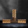 Brass T Piece 3 Way Fuel Hose Joiner Connector 6mm For Compressed   Oil Gas Pipe