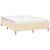 vidaXL Bettgestell ohne Matratze Creme 140x190 cm Stoff