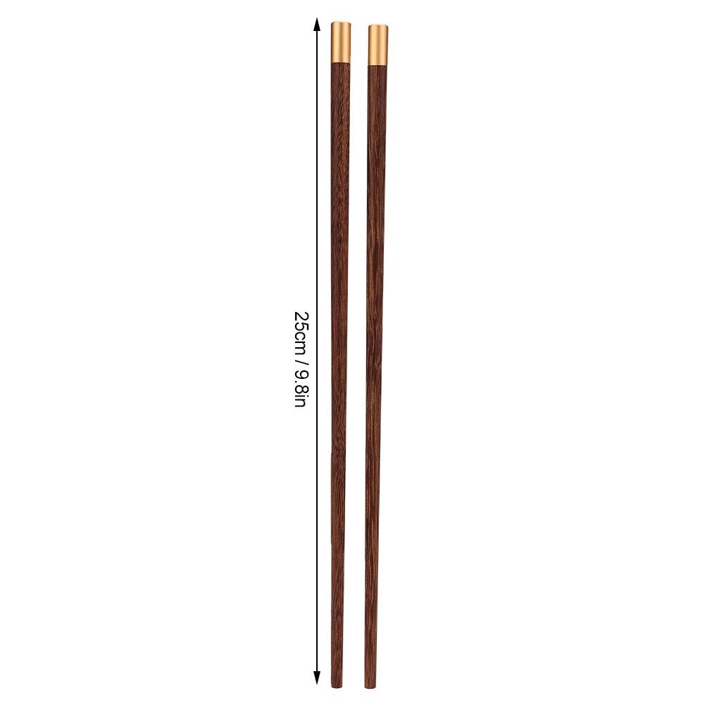 Household Handcraft Reusable Chopsticks Set Top Grade Gift Chopsticks Kitchen Tools(5 Pair Wenge