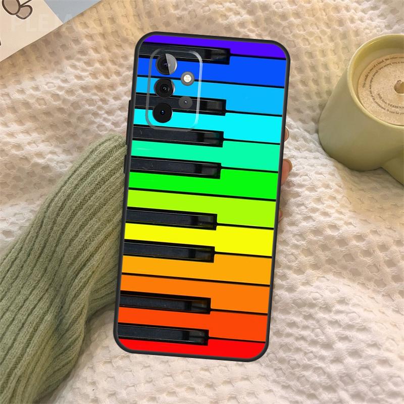 Piano Keys Musical Case For Samsung Galaxy A16 A33 A36 A56 A26 A15 A55 A53 A35 A22 A32 A52 A54 A34 A14 A05 A06