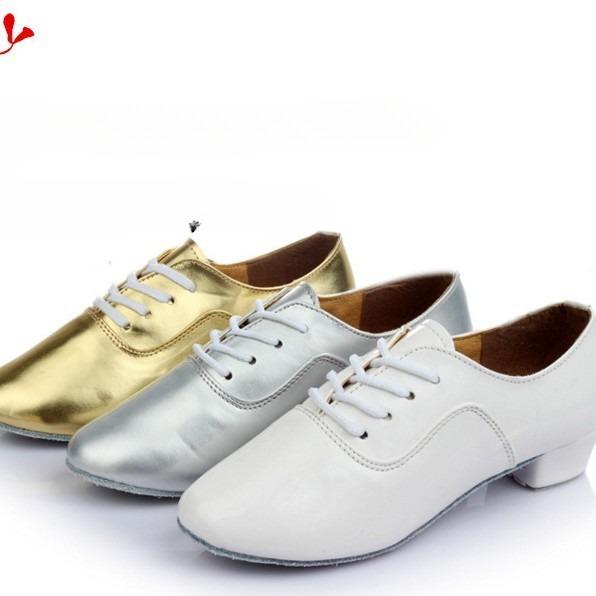 Zapatos de Baile Profesionales para Hombre para Exámenes de Calificación y Práctica de Baile de Salón cm oro