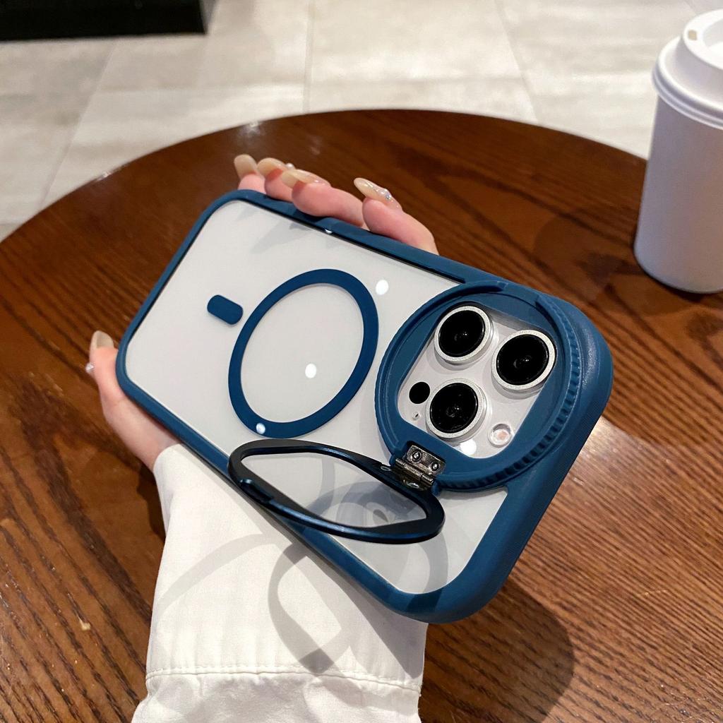 Transparent lens holder Magnetic mobile phone case for Apple 17PROMAX trend 16 Lens protection 12 personality 11