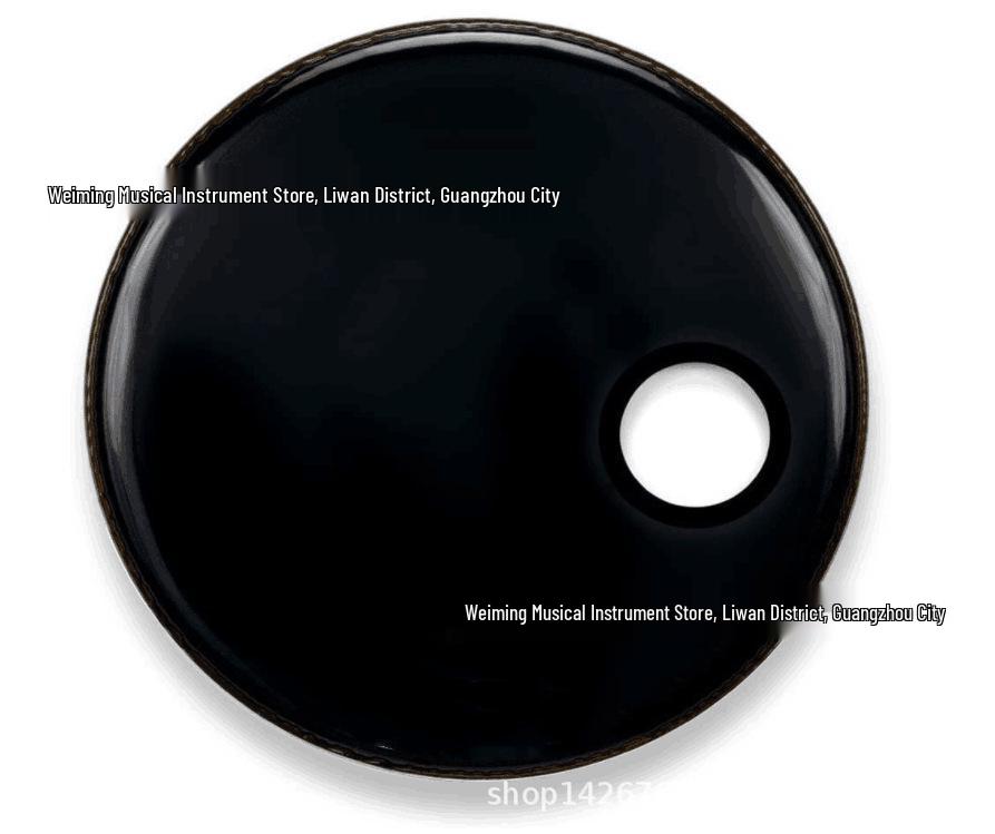 Black & White Kick Drum Hole Protector Ring - Adhesive Sticker for Bass Drum Head