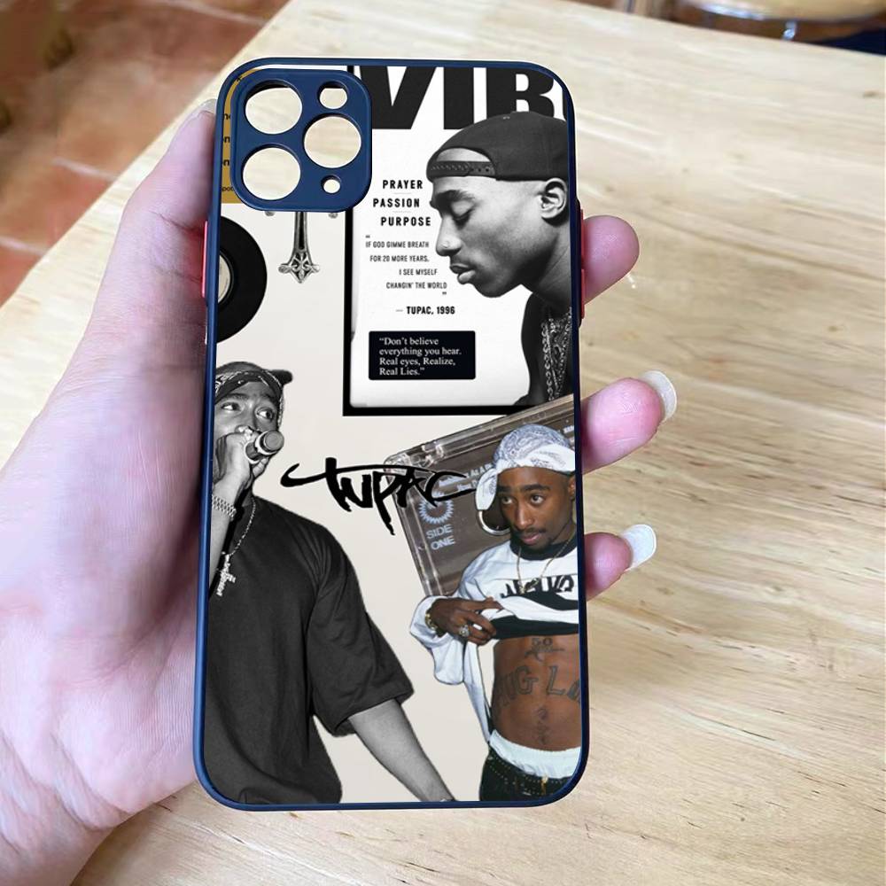 

Rapper 2Pac Singer Tupac Cover For iPhone X XS 11 12 13 14 15 16 pro MAX mini Phone Case Matte shockproof iPhone 14
