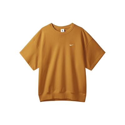 Solo Swoosh Logo Print Round Neck T-Shirt Men Tops Desert-Ochre DX0881-754