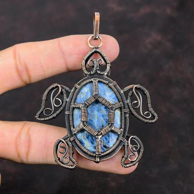 Pietersit Anhänger Kupferdraht umwickelter Anhänger Handgefertigter Schmuck Edelsteinanhänger Kupferdraht umwickelter Schmuck Schildkrötenanhänger Geschenk für Ehefrau